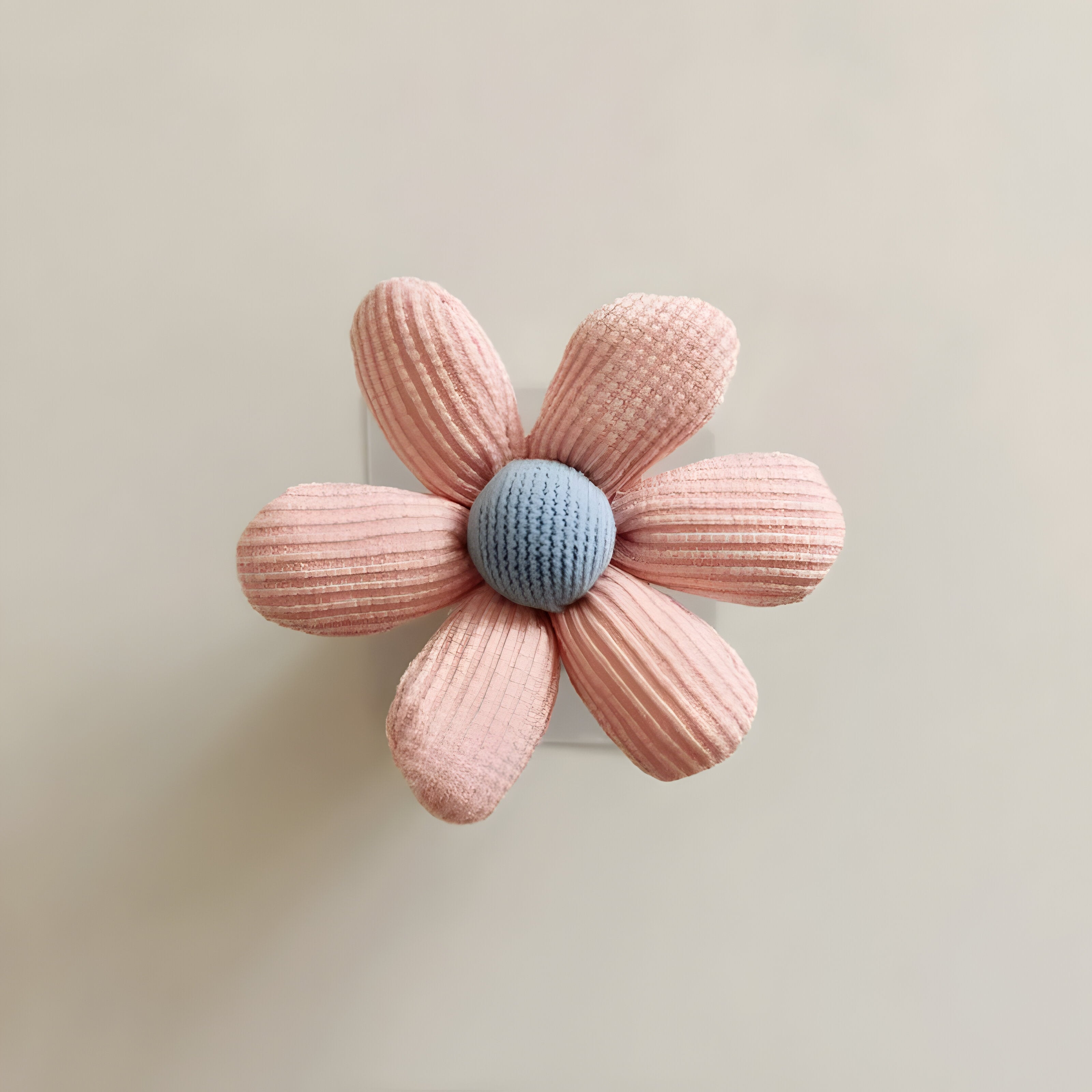 Wooden Wall Hook with Floral Design
