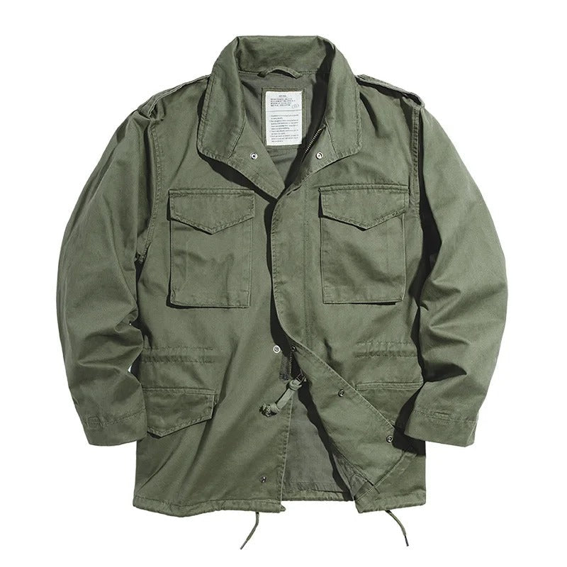 Men's Classic Multi-Pocket Field Jacket – Durable Cotton-Blend Utility Wear