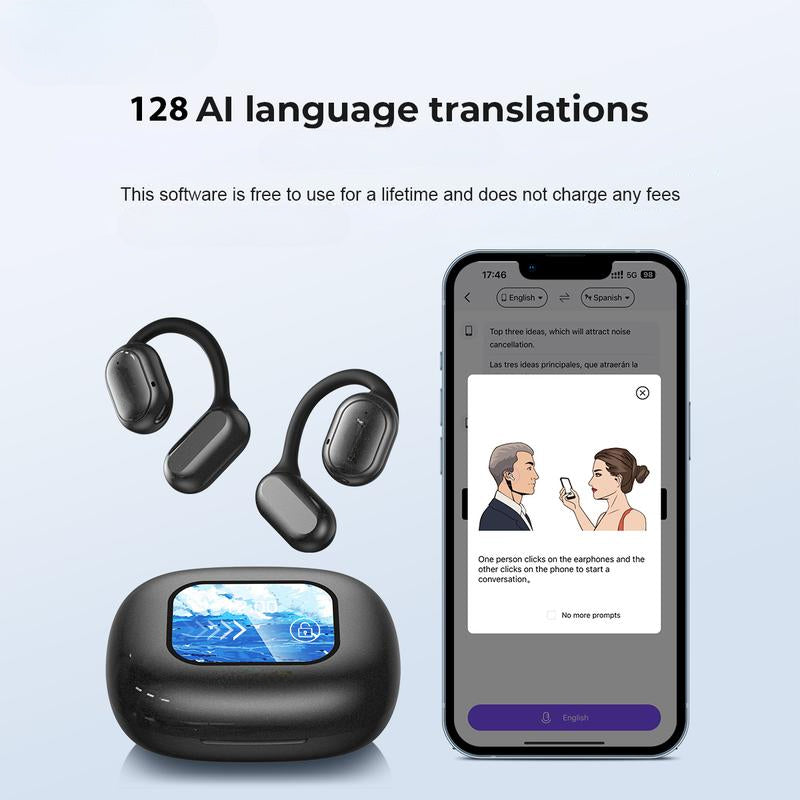 AI-Powered Wireless Earbuds for Real-Time Translation - 40+ Languages, Noise Cancelling, Touch Control, 20-Hour Battery