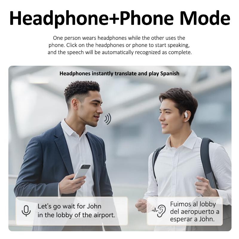 AI-Powered Wireless Earbuds for Real-Time Translation - 40+ Languages, Noise Cancelling, Touch Control, 20-Hour Battery
