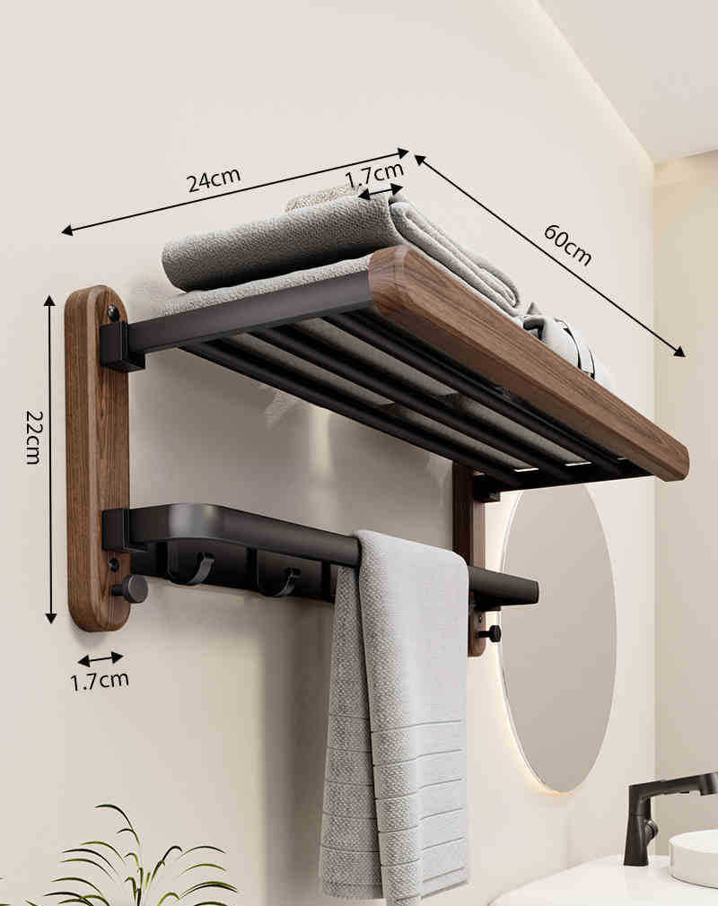 Wall-Mounted Towel Bar in Matte Stainless Steel – No-Drill Minimalist Rack
