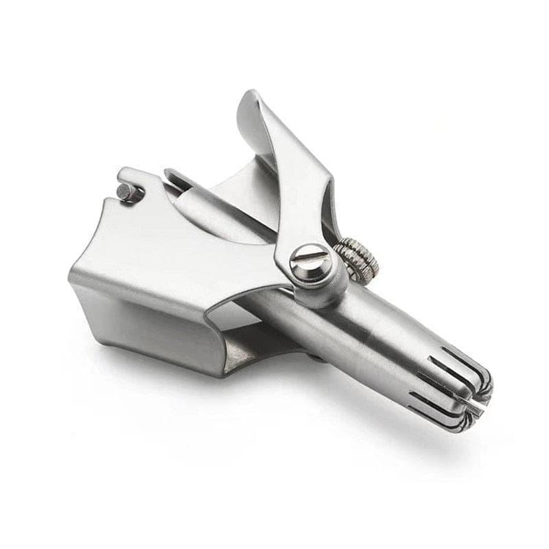 Stainless Steel Manual Trimmer for Nose and Ear Hair with Brush
