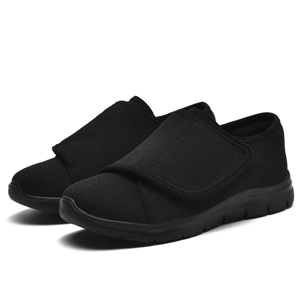 Comfortable Wide-Fit Walking Shoes for Women – Adjustable Soft Upper for Sensitive Feet