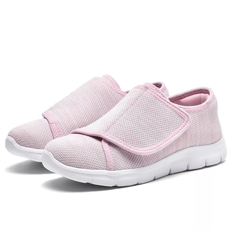 Comfortable Wide-Fit Walking Shoes for Women – Adjustable Soft Upper for Sensitive Feet