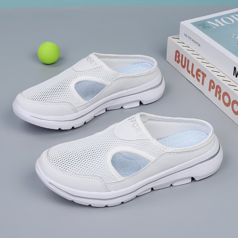 Breathable Mesh Sneakers for Men - Cushioned Slip-On Walking Shoes with Supportive Footbed