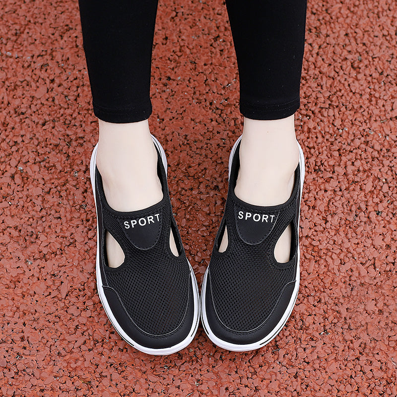 Breathable Mesh Sneakers for Men - Cushioned Slip-On Walking Shoes with Supportive Footbed
