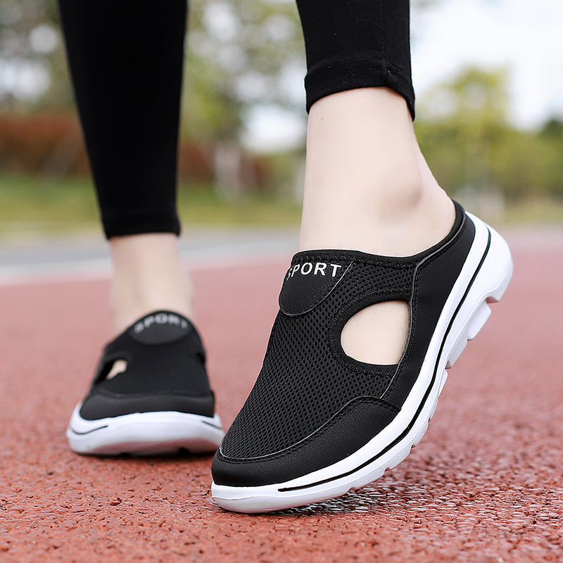 Breathable Mesh Sneakers for Men - Cushioned Slip-On Walking Shoes with Supportive Footbed