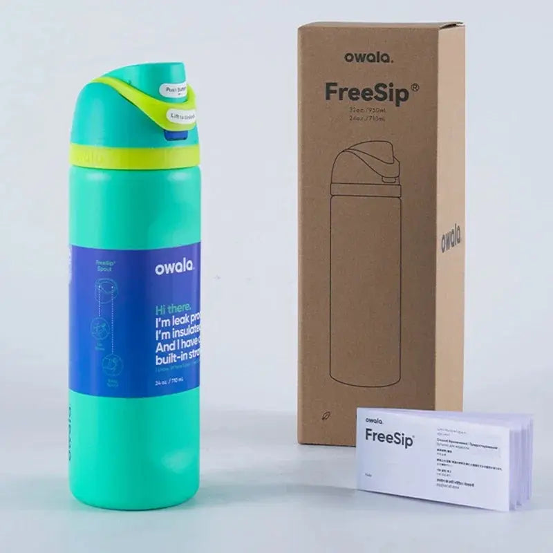710ml Leakproof Stainless Steel Water Bottle with FreeSip Spout - Ideal for Travel & Sports, 24h Cold