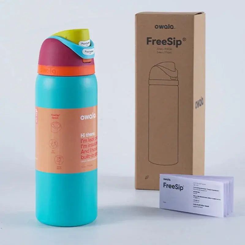 710ml Leakproof Stainless Steel Water Bottle with FreeSip Spout - Ideal for Travel & Sports, 24h Cold