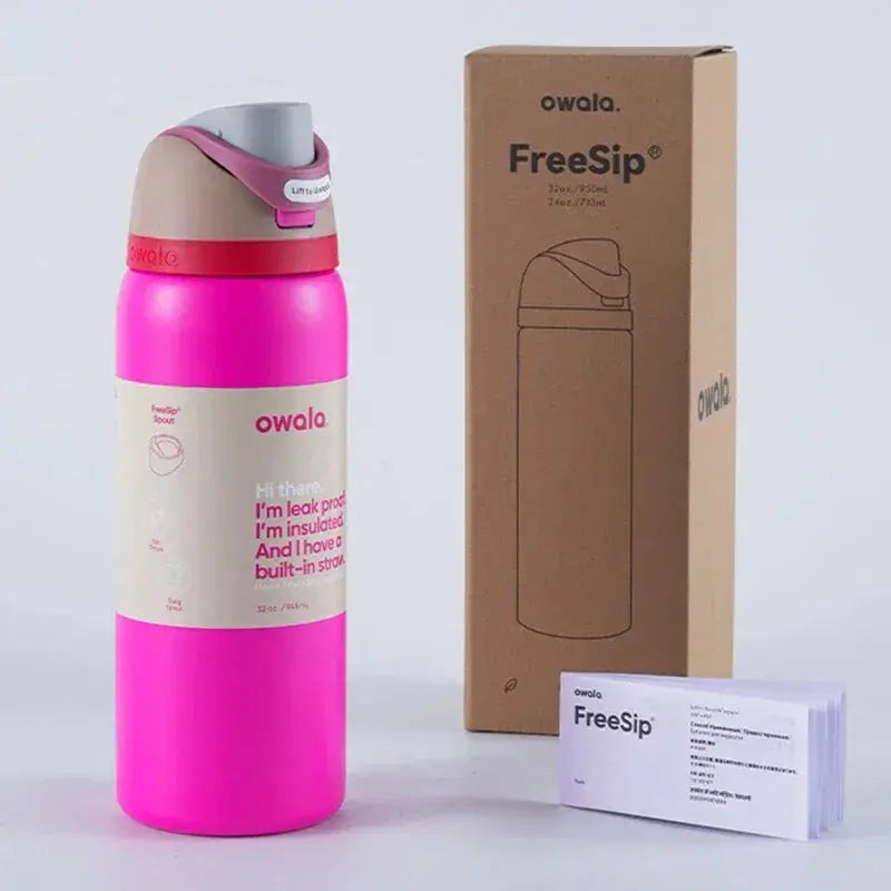 710ml Leakproof Stainless Steel Water Bottle with FreeSip Spout - Ideal for Travel & Sports, 24h Cold