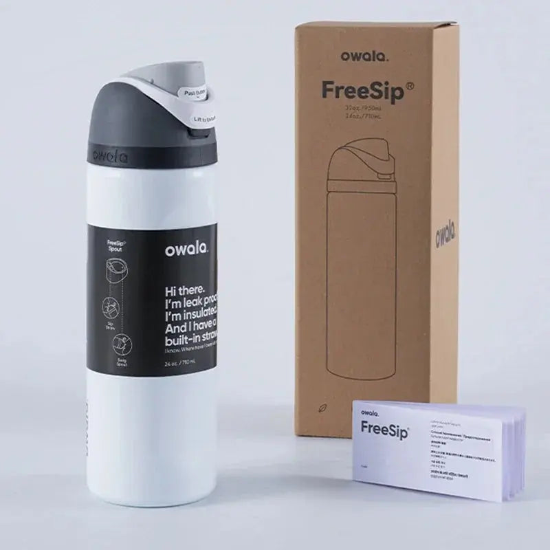 710ml Leakproof Stainless Steel Water Bottle with FreeSip Spout - Ideal for Travel & Sports, 24h Cold