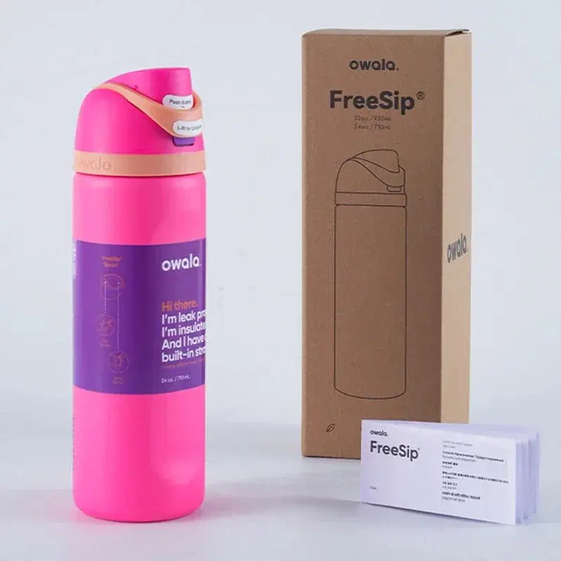 710ml Leakproof Stainless Steel Water Bottle with FreeSip Spout - Ideal for Travel & Sports, 24h Cold