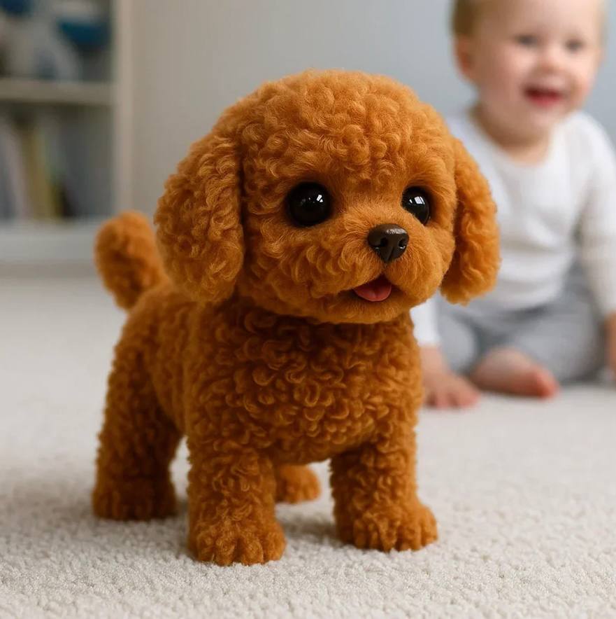 Plush Realistic Puppy Toy for Children – Interactive Play Companion