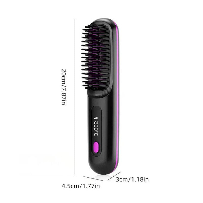 Hair Straightening Brush – Quick Styling with Ceramic Anti-Frizz Technology