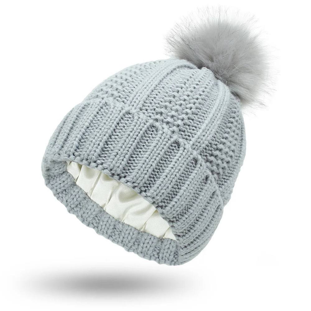 Silk-Lined Antistatic Beanie Hat for Smooth, Frizz-Free Hair