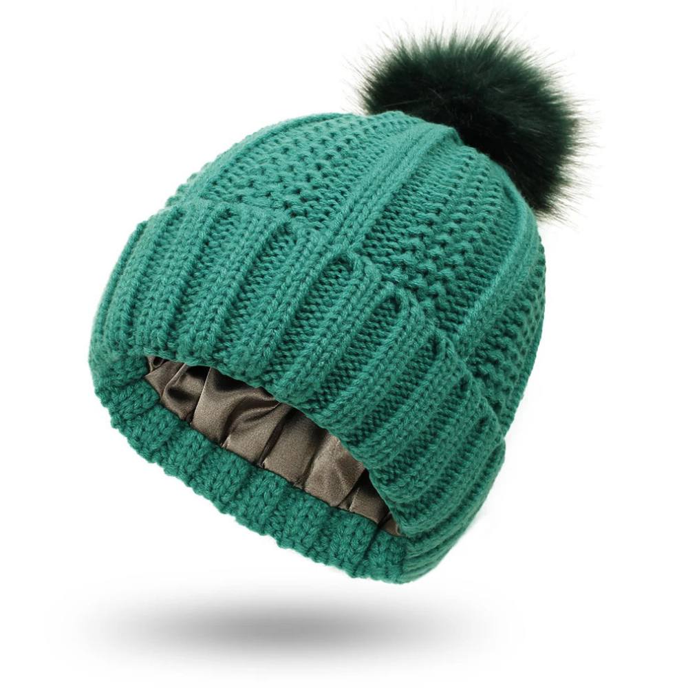 Silk-Lined Antistatic Beanie Hat for Smooth, Frizz-Free Hair