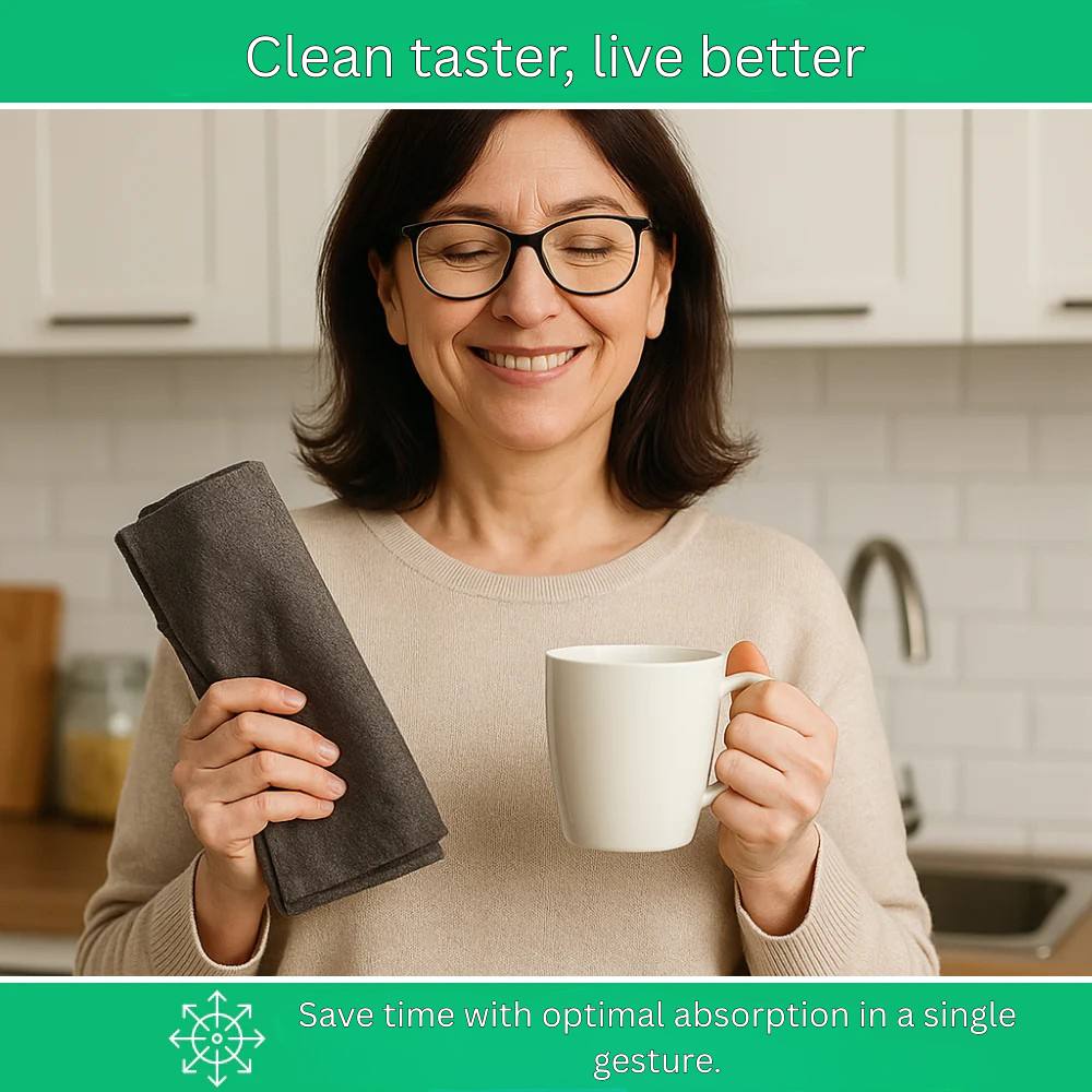 Microfiber Cloth for Streak-Free Cleaning and Limescale Resistance