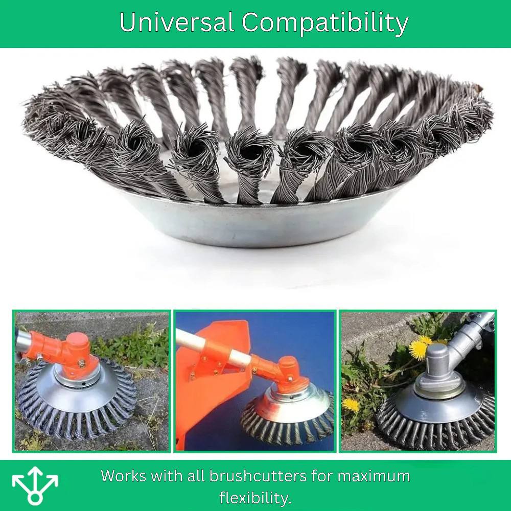Precision Steel Brush Cutter Head for Clean Weed Trimming