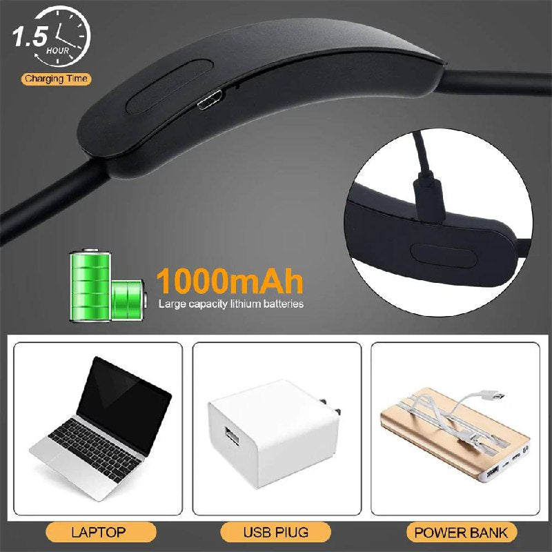 Rechargeable LED Neck Light for Reading - Flexible USB Design