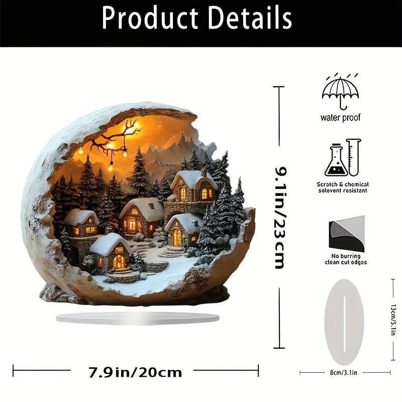 Acrylic Figurine for Tabletop Display - Bohemian Style Christmas Decor