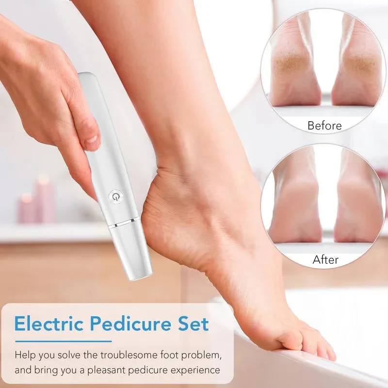 LED Light Foot Callus Remover - Electric with Adjustable Speed Settings