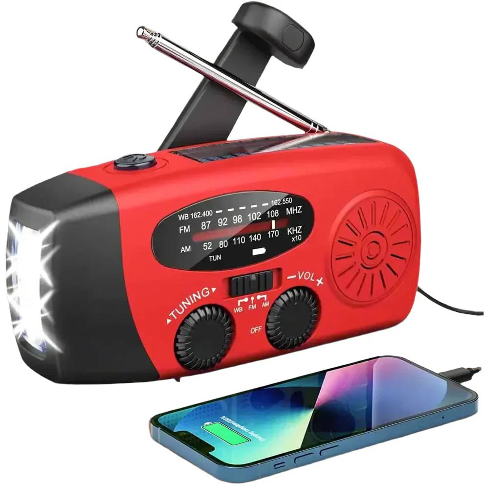Hand Crank Emergency Radio with Power Bank and Solar Charging
