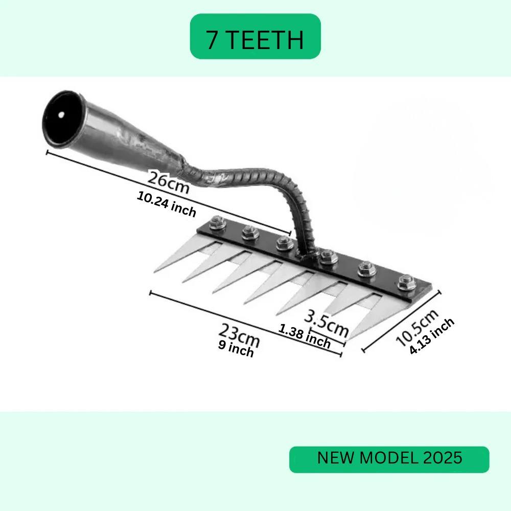 Heavy-Duty Garden Rake for Effortless Weed Removal