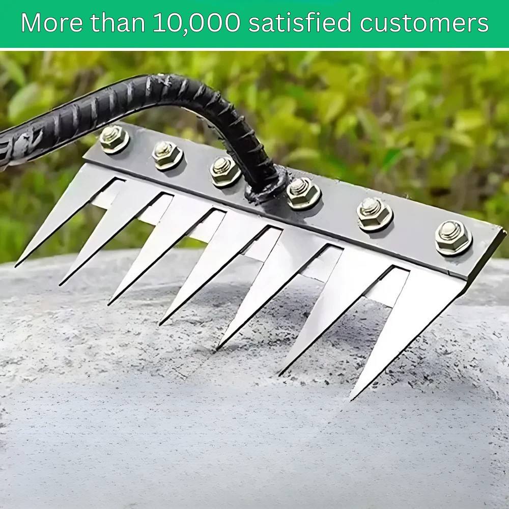 Heavy-Duty Garden Rake for Effortless Weed Removal