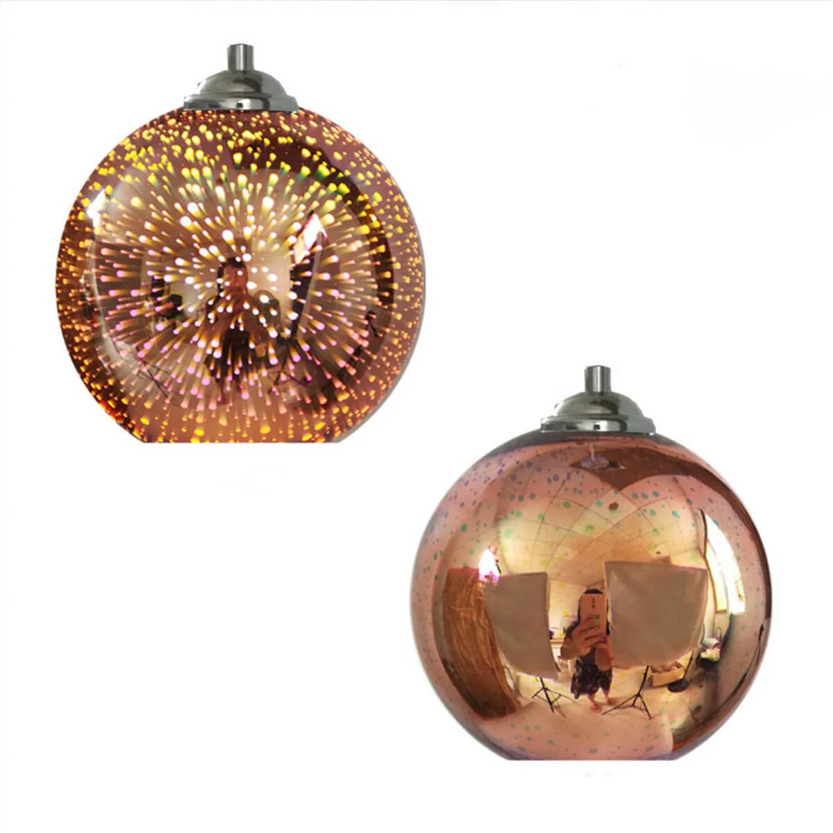 Colorful 3D Fireworks Glass Pendant Lamp with Unique Design