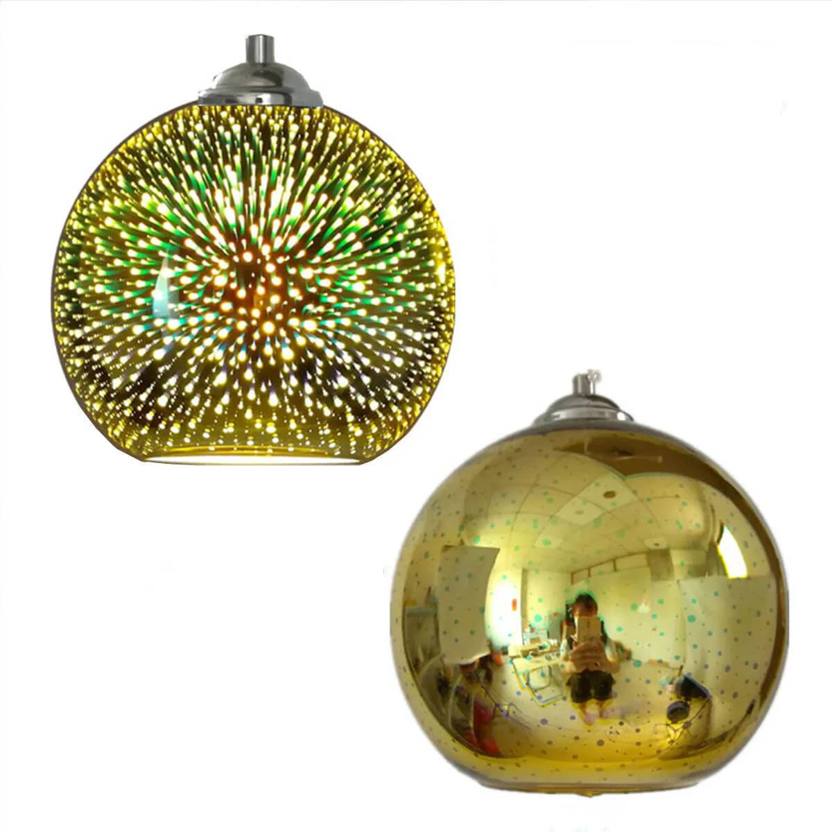 Colorful 3D Fireworks Glass Pendant Lamp with Unique Design