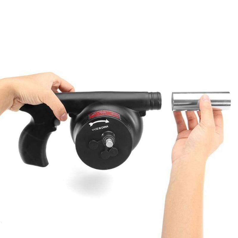 Portable Manual Fan for BBQ – Hand-Crank Outdoor Cooking Blower
