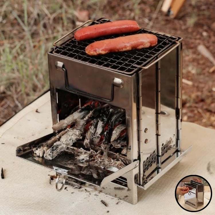 Portable Wood Burning Stove for Camping and Outdoor Cooking