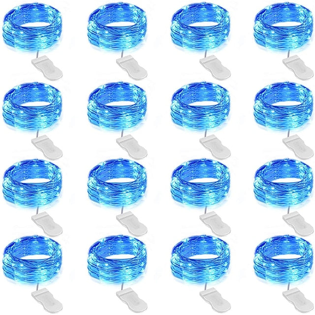 20 LED Battery-Powered Fairy Lights on 7Ft Flexible Silver Wire for Weddings and Mason Jar Decoration