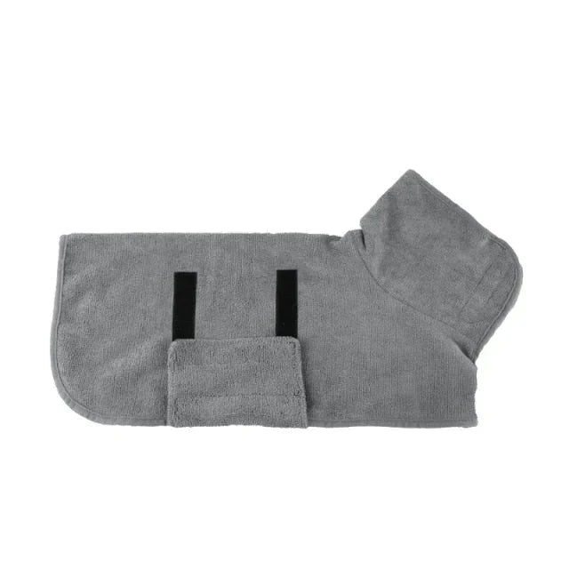 Dog Bathrobe with Hood – Absorbent Microfiber Material