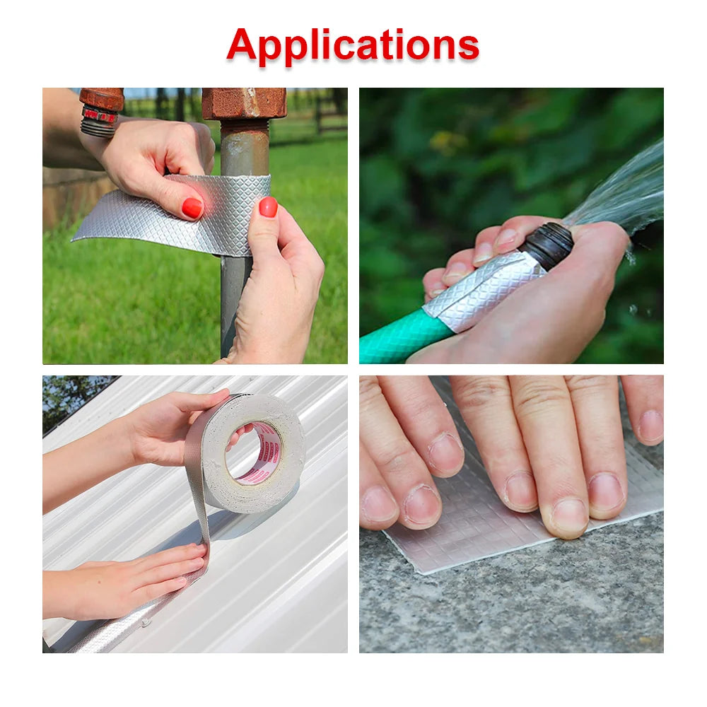 Butyl Waterproof Tape for Sealing Pipes and Surfaces - Aluminum Foil