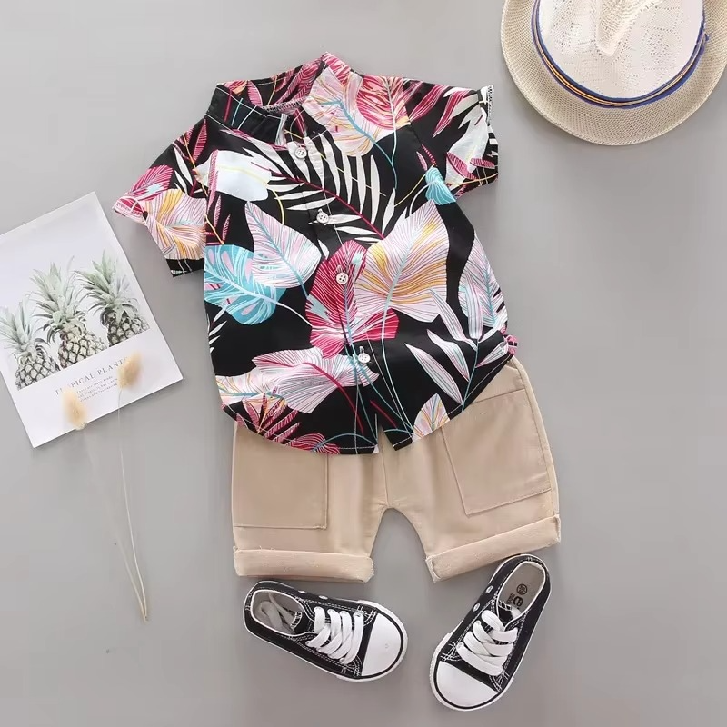 2-Piece Summer Set for Baby Boys – Elastic Shorts and Pull-On Top