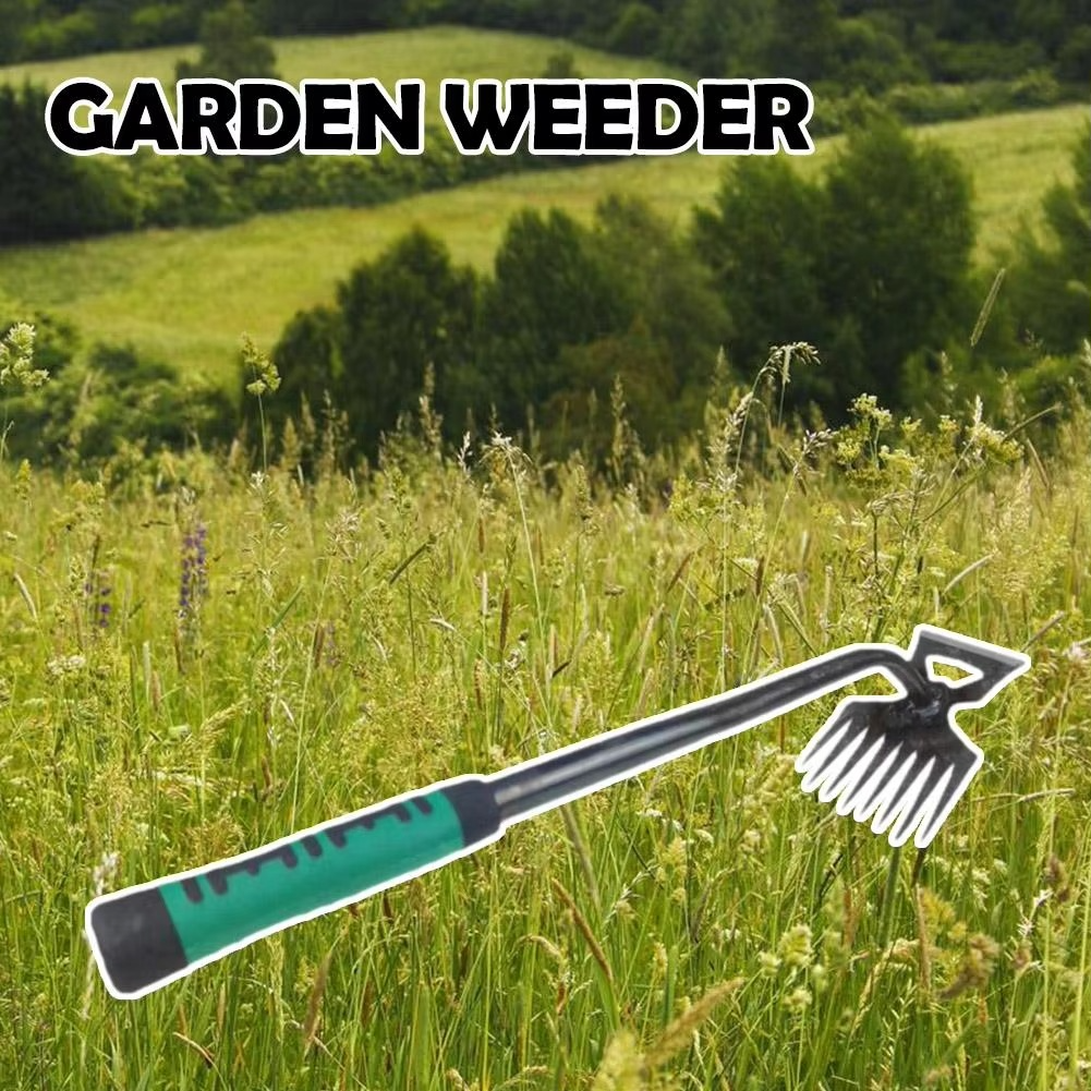 Garden Hoe with Rubber Grip Handle – 8 Tooth Manganese Steel for Weeding and Digging