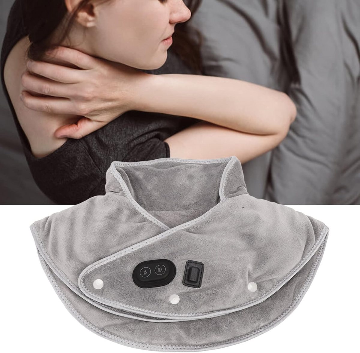 Neck and Shoulder Heated Wrap with USB Power and Three Heat Settings
