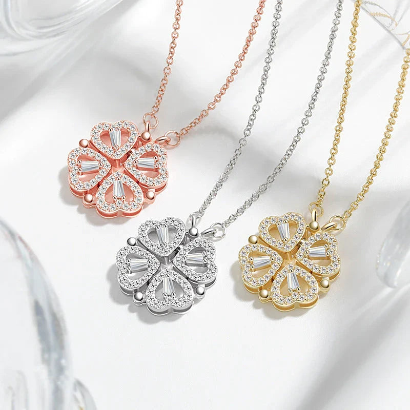 Delicate Chain Necklace Featuring Four Leaf Clover Pendant for Women