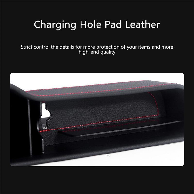 Car Seat Gap Storage Organizer in PU Leather – Side Pocket for Phone, Keys & Wallet