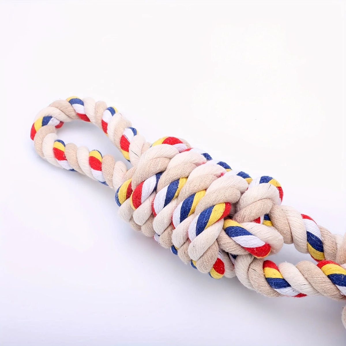 Chew Toy for Dogs - Braided Rope with Tug and Fetch Features