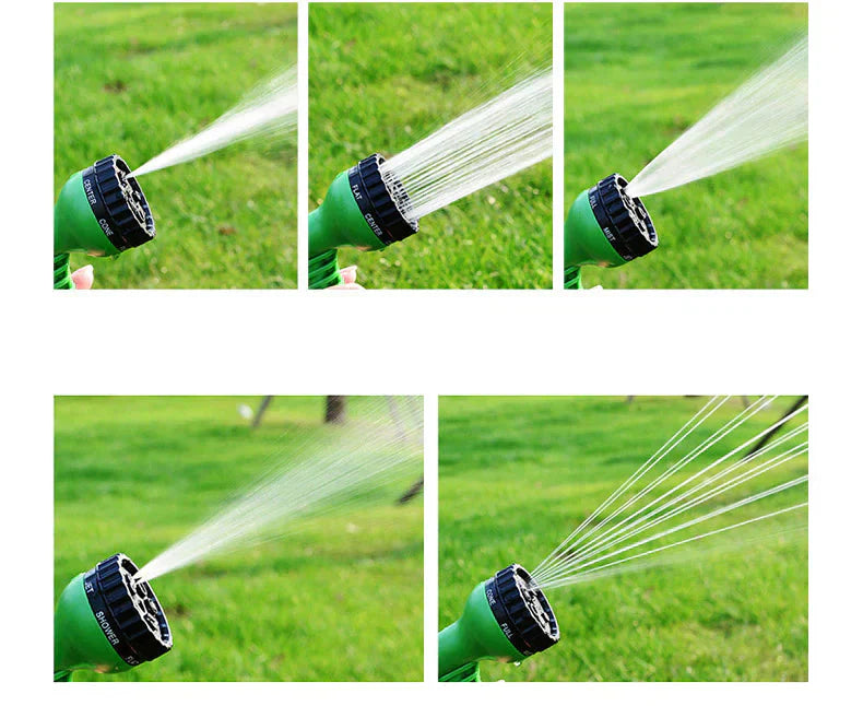 Expandable Garden Hose with Spray Nozzle – Stretches 3 Times