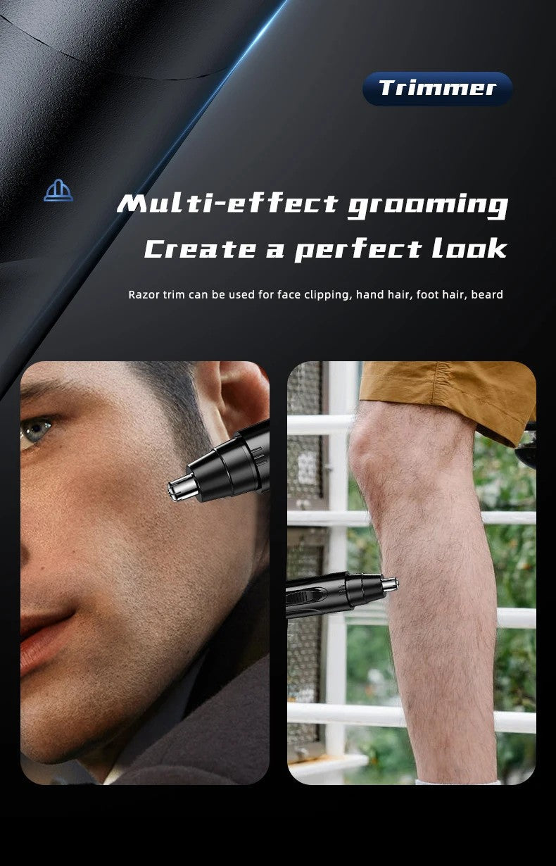 Rechargeable Electric Trimmer for Nose and Ears – Unisex Wet/Dry Grooming