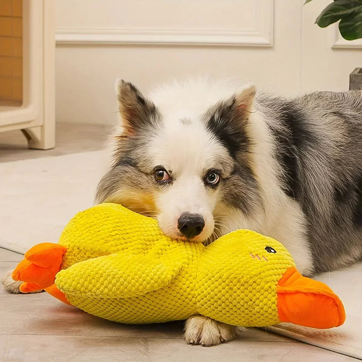 Plush Comfort Toy for Dogs - Calming Duck Design to Reduce Anxiety