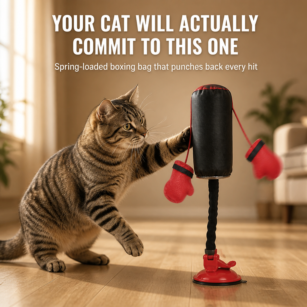 Spring-Loaded Cat Toy for Indoor Play - Fun Energy Burner