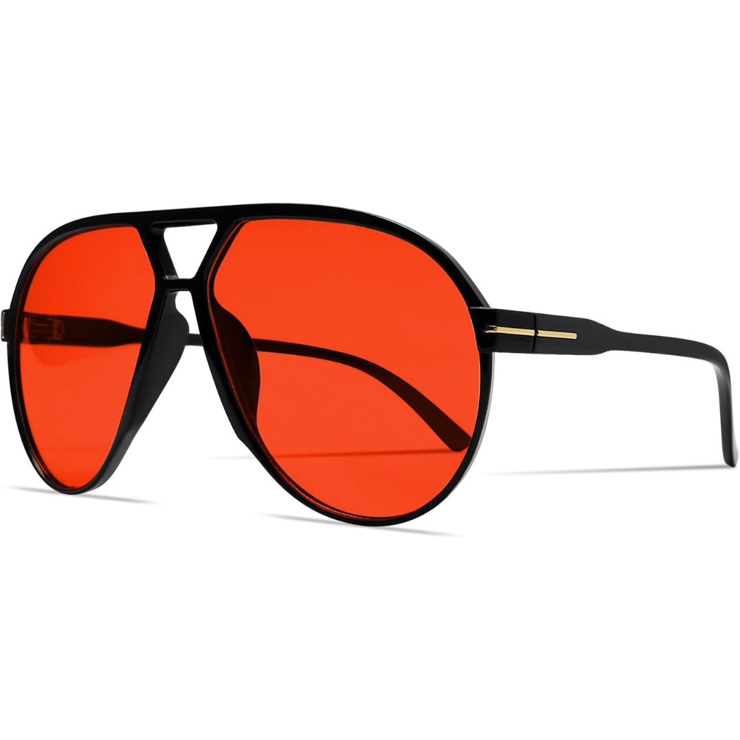 Retro Oversized Sunglasses – UV400 Protection Aviator Style