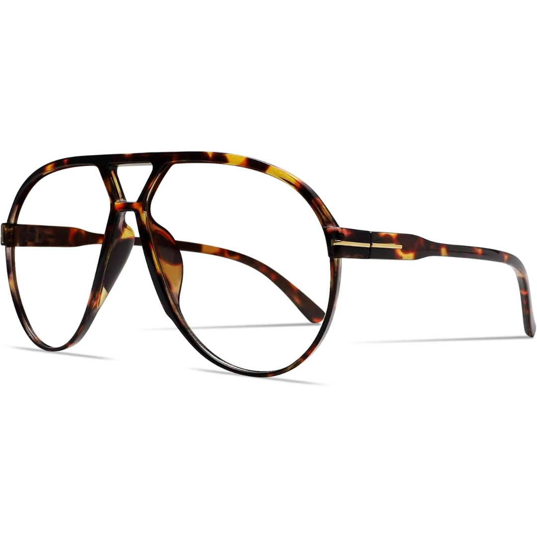 Retro Oversized Sunglasses – UV400 Protection Aviator Style