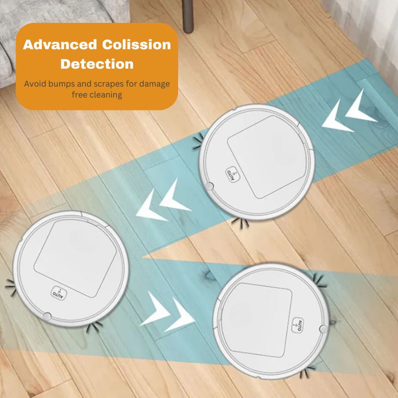 3-in-1 Robot Vacuum and Mop – Slim Design for Hard Floors and Pet Hair
