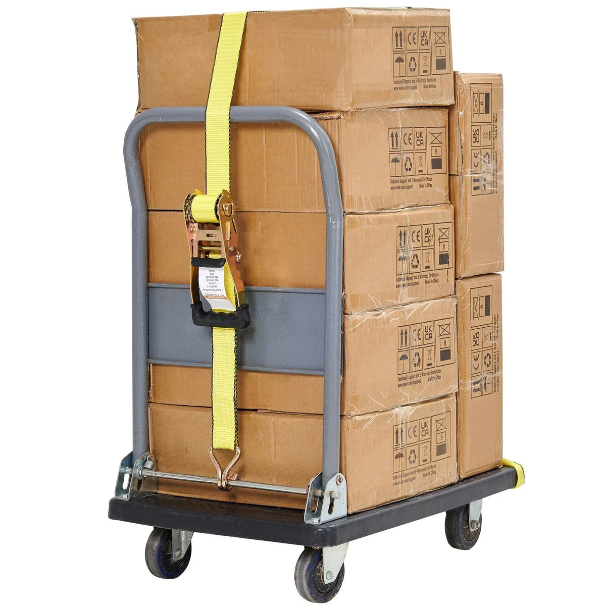 Heavy Duty Ratchet Straps - 4 Pack, 2" x 15', 5000 lbs Capacity with Double J Hook
