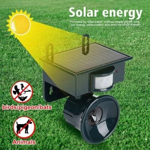 Motion Sensor Solar Bird Deterrent – Ultrasonic and Sound Features